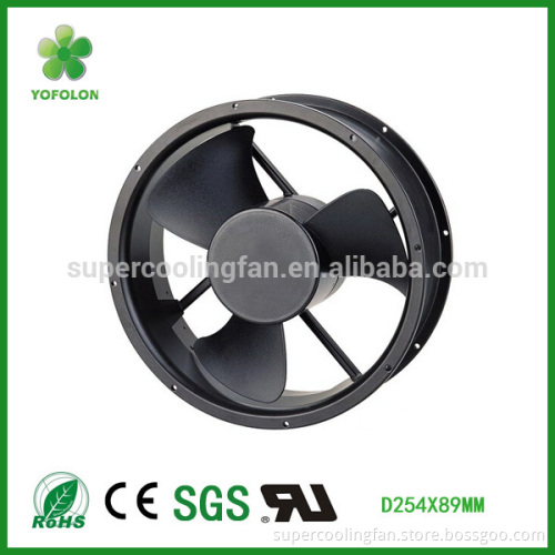 ventilation fans 220v ac axial flow fans 254x254x89mm